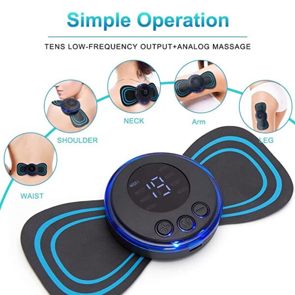 EMS Mini Portable Electric Neck, Back & Body Pain Relief Massager