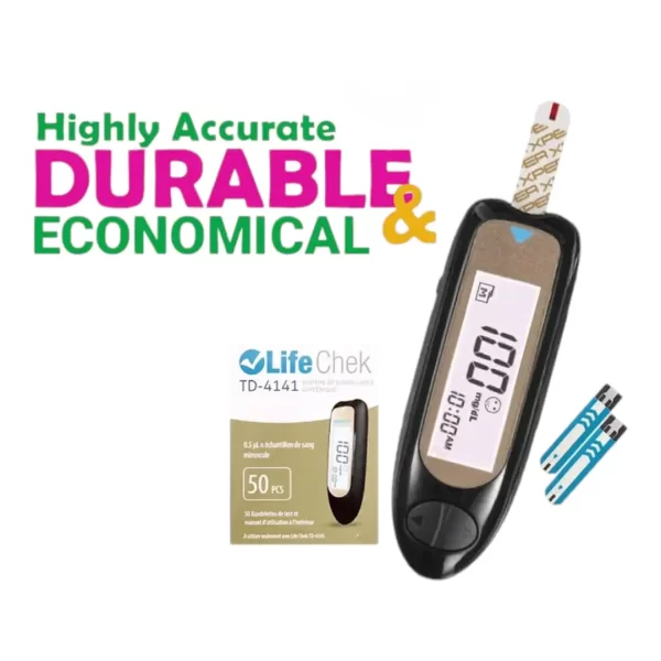 Life Check Glucometer, Blood Glucose Monitor -  Sugar Level Testing Machine - Image 2