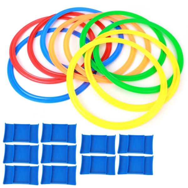 Ring Toss Game Set (5 Rings), Outdoor & Indoor Jumping Activity Toy, Agility & Balance Training. - Image 2