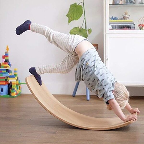 Wooden Wobble Balance Board for Kids - Image 2