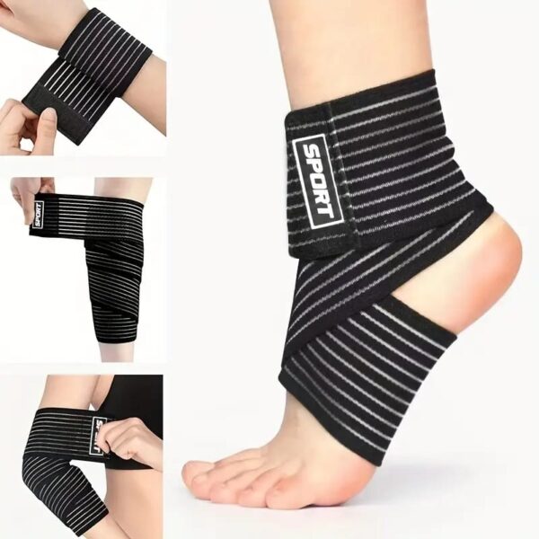 High Elastic Fitness Knee & Calf Wrapping Band, Wrist & Foot Support Band